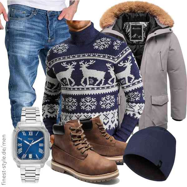 Top herren-Outfit im Finest-Trend-Style für ein selbstbewusstes Modegefühl mit tollen Produkten von Amaci&Sons,COOFANDY,Amaci&Sons,Fossil,AOPREL,Bruno Marc