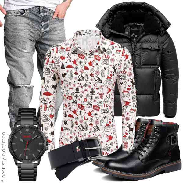 Top herren-Outfit im Finest-Trend-Style für ein selbstbewusstes Modegefühl mit tollen Produkten von Amaci&Sons,COOFANDY,Amaci&Sons,HUGO,Tommy Hilfiger,Bruno Marc