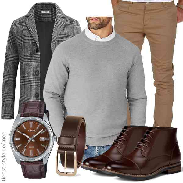 Top herren-Outfit im Finest-Trend-Style für ein selbstbewusstes Modegefühl mit tollen Produkten von COOFANDY,COOFANDY,Amaci&Sons,Casio,Amazon Essentials,Amazon Essentials
