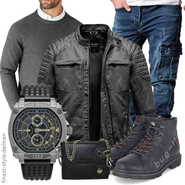 Top herren-Outfit im Finest-Trend-Style für ein selbstbewusstes Modegefühl mit tollen Produkten von Amaci&Sons,COOFANDY,Amaci&Sons,Police,flevado,bugatti