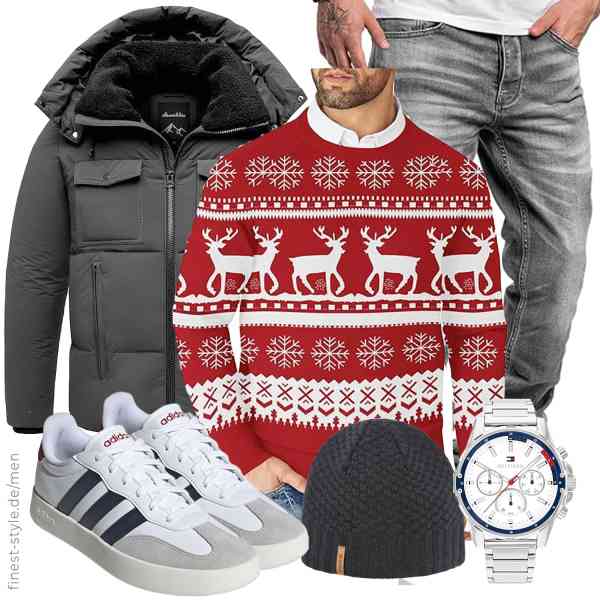 Top herren-Outfit im Finest-Trend-Style für ein selbstbewusstes Modegefühl mit tollen Produkten von Amaci&Sons,COOFANDY,Amaci&Sons,Tommy Hilfiger,kama,adidas