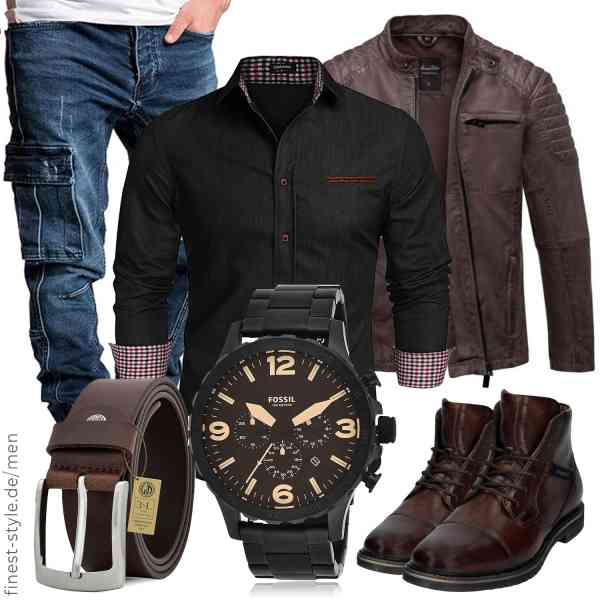 Top herren-Outfit im Finest-Trend-Style für ein selbstbewusstes Modegefühl mit tollen Produkten von Amaci&Sons,COOFANDY,Amaci&Sons,Fossil,LINDENMANN,bugatti