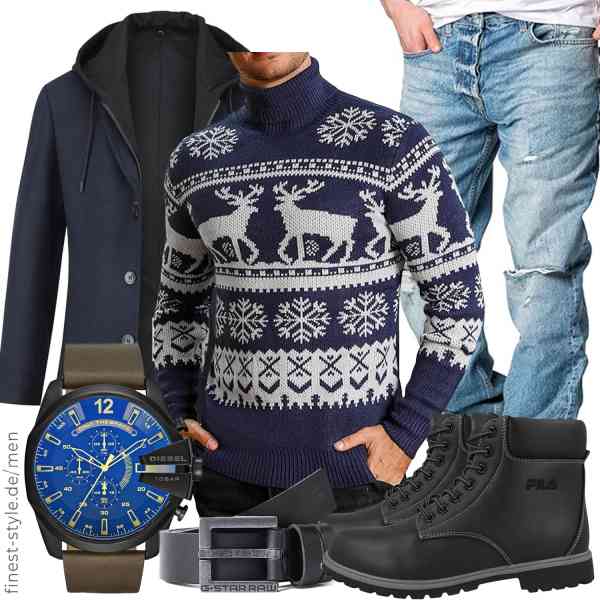 Top herren-Outfit im Finest-Trend-Style für ein selbstbewusstes Modegefühl mit tollen Produkten von ,COOFANDY,Amaci&Sons,Diesel,G-STAR,FILA