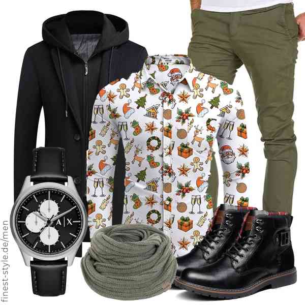 Top herren-Outfit im Finest-Trend-Style für ein selbstbewusstes Modegefühl mit tollen Produkten von Luckyone,COOFANDY,Amaci&Sons,Armani Exchange,KNIT FACTORY,Bruno Marc