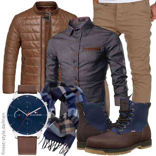 Top herren-Outfit im Finest-Trend-Style für ein selbstbewusstes Modegefühl mit tollen Produkten von Amaci&Sons,COOFANDY,Amaci&Sons,Tommy Hilfiger,CASAMODA,Levi\'s