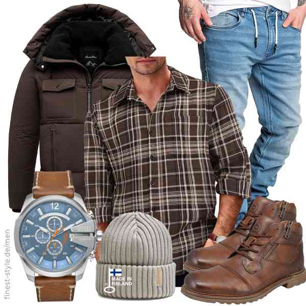 Top herren-Outfit im Finest-Trend-Style für ein selbstbewusstes Modegefühl mit tollen Produkten von ,COOFANDY,Amaci&Sons,Diesel,TUOHIMÄKI,bugatti