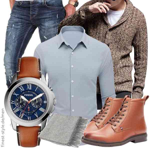 Top herren-Outfit im Finest-Trend-Style für ein selbstbewusstes Modegefühl mit tollen Produkten von ,COOFANDY,Amaci&Sons,Fossil,Villand,Tommy Hilfiger