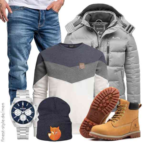 Top herren-Outfit im Finest-Trend-Style für ein selbstbewusstes Modegefühl mit tollen Produkten von Amaci&Sons,Amaci&Sons,Amaci&Sons,Tommy Hilfiger,Baddery,SL-Saint