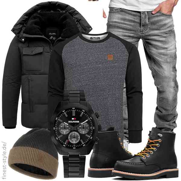 Top herren-Outfit im Finest-Trend-Style für ein selbstbewusstes Modegefühl mit tollen Produkten von Amaci&Sons,Amaci&Sons,Amaci&Sons,Tommy Hilfiger,Wmcaps,SL-Saint