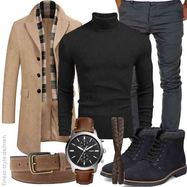 Top herren-Outfit im Finest-Trend-Style für ein selbstbewusstes Modegefühl mit tollen Produkten von COOFANDY,COOFANDY,Amaci&Sons,Fossil,Levi\'s,Rieker