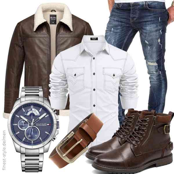 Top herren-Outfit im Finest-Trend-Style für ein selbstbewusstes Modegefühl mit tollen Produkten von Amaci&Sons,COOFANDY,Amaci&Sons,Tommy Hilfiger,Levi\'s,Bruno Marc