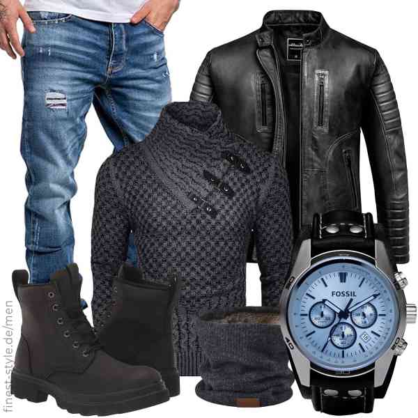 Top herren-Outfit im Finest-Trend-Style für ein selbstbewusstes Modegefühl mit tollen Produkten von ,COOFANDY,Amaci&Sons,Fossil,NovForth,ECCO