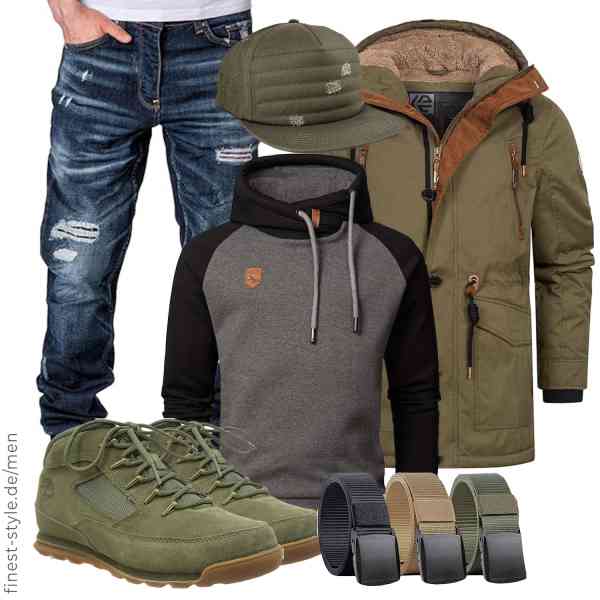 Top herren-Outfit im Finest-Trend-Style für ein selbstbewusstes Modegefühl mit tollen Produkten von Indicode,Amaci&Sons,Amaci&Sons,Ketoviss,Blackskies,Timberland