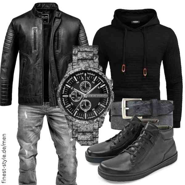 Top herren-Outfit im Finest-Trend-Style für ein selbstbewusstes Modegefühl mit tollen Produkten von Amaci&Sons,COOFANDY,Amaci&Sons,Armani Exchange,BELTINGER,BÄR