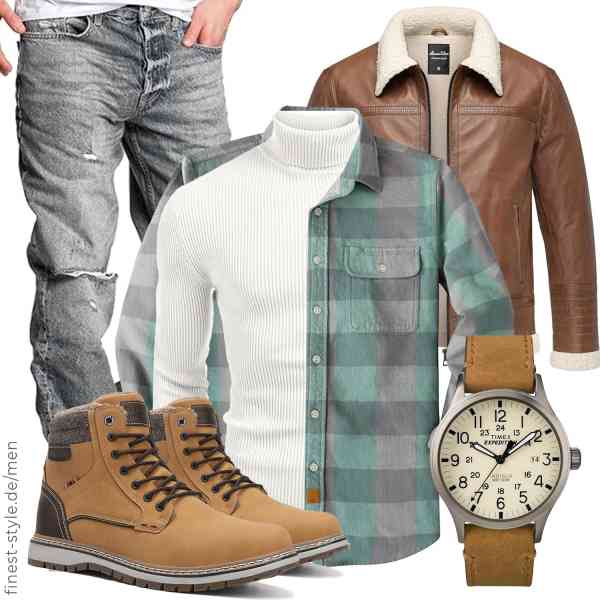 Top herren-Outfit im Finest-Trend-Style für ein selbstbewusstes Modegefühl mit tollen Produkten von Amaci&Sons,Dubinik,REPUBLIX,Timex,COOFANDY,ANALEAF