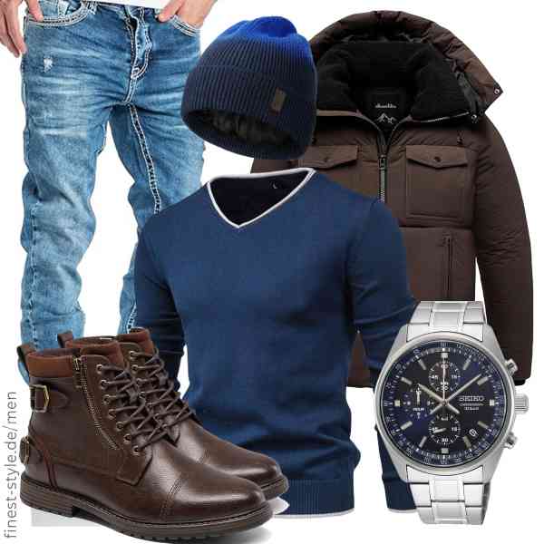 Top herren-Outfit im Finest-Trend-Style für ein selbstbewusstes Modegefühl mit tollen Produkten von Amaci&Sons,Feziakuk,Amaci&Sons,Seiko,Wmcaps,Bruno Marc