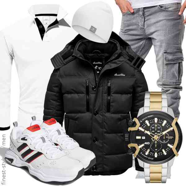 Top herren-Outfit im Finest-Trend-Style für ein selbstbewusstes Modegefühl mit tollen Produkten von Amaci&Sons,Amaci&Sons,Amaci&Sons,Diesel,YANIKY,adidas