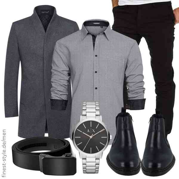 Top herren-Outfit im Finest-Trend-Style für ein selbstbewusstes Modegefühl mit tollen Produkten von ,HISDERN,Amaci&Sons,Armani Exchange,DOOPAI,Rieker
