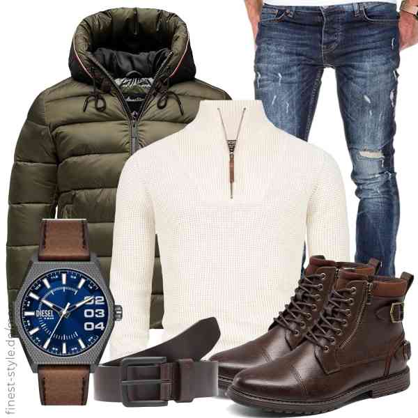 Top herren-Outfit im Finest-Trend-Style für ein selbstbewusstes Modegefühl mit tollen Produkten von Amaci&Sons,Indicode,Amaci&Sons,Diesel,JACK & JONES,Bruno Marc