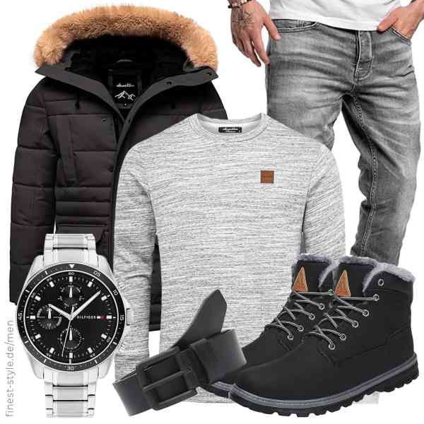 Top herren-Outfit im Finest-Trend-Style für ein selbstbewusstes Modegefühl mit tollen Produkten von Amaci&Sons,Amaci&Sons,Amaci&Sons,Tommy Hilfiger,JACK & JONES,Mishansha