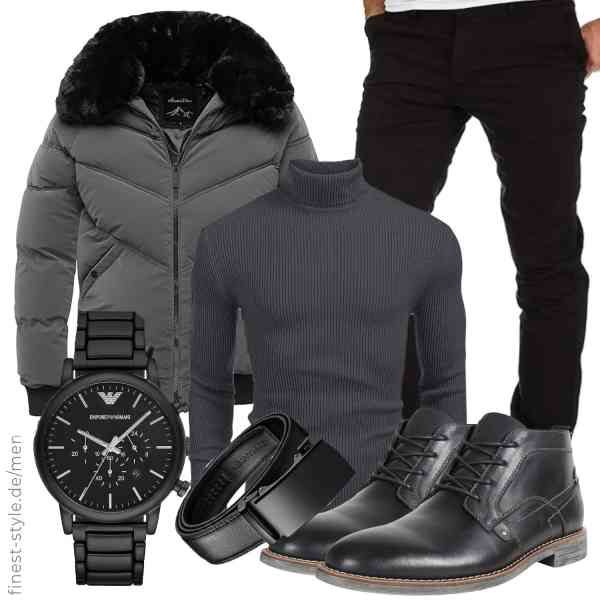 Top herren-Outfit im Finest-Trend-Style für ein selbstbewusstes Modegefühl mit tollen Produkten von Amaci&Sons,COOFANDY,Amaci&Sons,Emporio Armani,BOSTANTEN,ANUFER