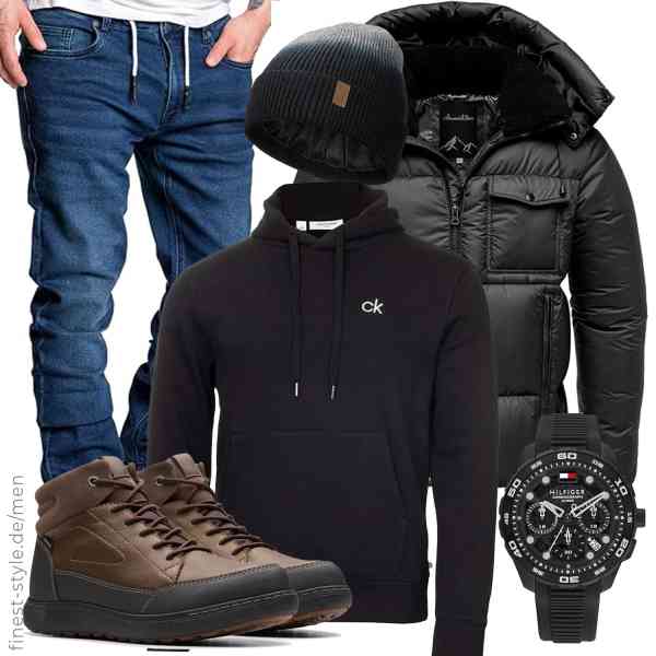 Top herren-Outfit im Finest-Trend-Style für ein selbstbewusstes Modegefühl mit tollen Produkten von Amaci&Sons,Calvin Klein,Amaci&Sons,Tommy Hilfiger,Wmcaps,Clarks