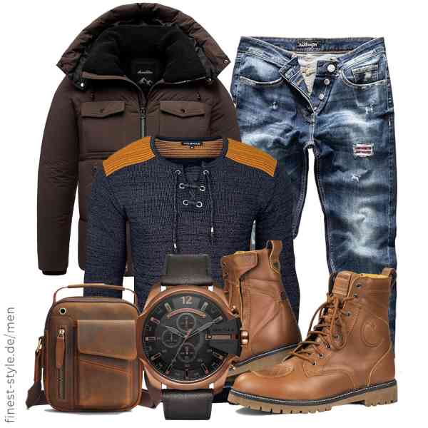 Top herren-Outfit im Finest-Trend-Style für ein selbstbewusstes Modegefühl mit tollen Produkten von ,Baxboy,REPUBLIX,Diesel,BAIGIO,SHIMA