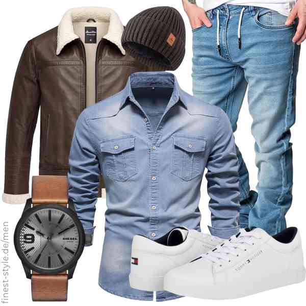 Top herren-Outfit im Finest-Trend-Style für ein selbstbewusstes Modegefühl mit tollen Produkten von ,HOTIAN,Amaci&Sons,Diesel,FORVEVO,Tommy Hilfiger