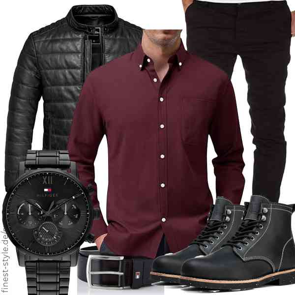 Top herren-Outfit im Finest-Trend-Style für ein selbstbewusstes Modegefühl mit tollen Produkten von ,siliteelon,Amaci&Sons,Tommy Hilfiger,Tommy Hilfiger,SL-Saint