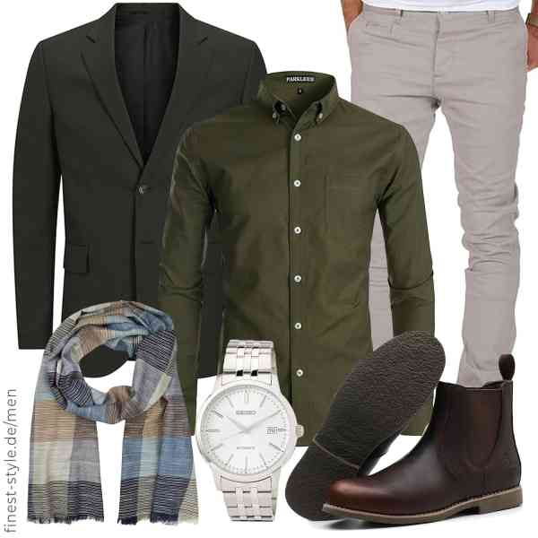 Top herren-Outfit im Finest-Trend-Style für ein selbstbewusstes Modegefühl mit tollen Produkten von ,PARKLEES,Amaci&Sons,Seiko,LINDENMANN,SL-Saint