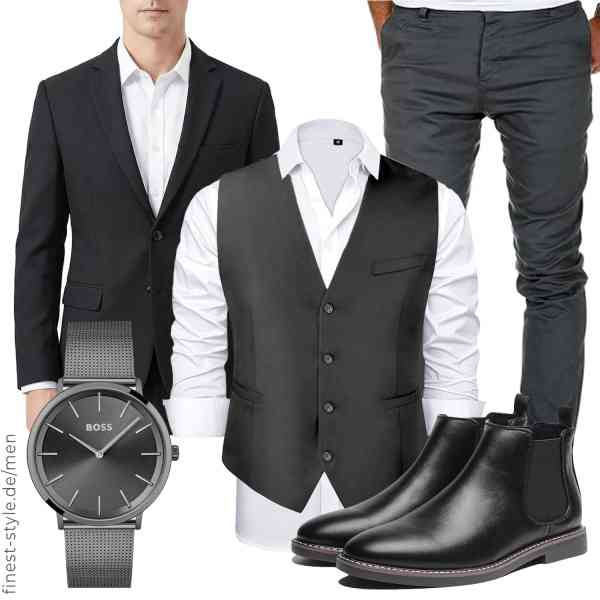 Top herren-Outfit im Finest-Trend-Style für ein selbstbewusstes Modegefühl mit tollen Produkten von MODFUL,J.VER,Amaci&Sons,BOSS,BSBUY,Harssidanzar