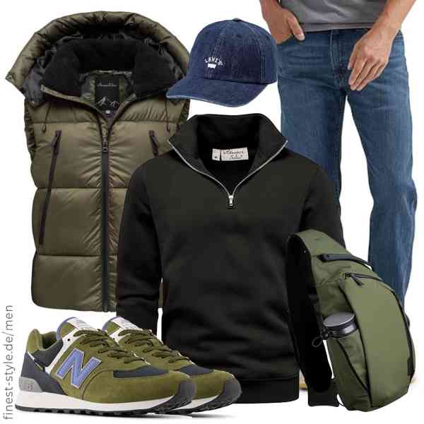 Top herren-Outfit im Finest-Trend-Style für ein selbstbewusstes Modegefühl mit tollen Produkten von Amaci&Sons,Amaci&Sons,Wrangler Authentics,ALPAKA,Levi\'s,New Balance