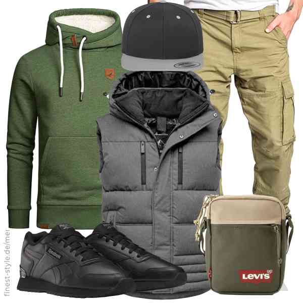 Top herren-Outfit im Finest-Trend-Style für ein selbstbewusstes Modegefühl mit tollen Produkten von Amaci&Sons,Amaci&Sons,Amaci&Sons,Levi\'s,Flexfit,Reebok