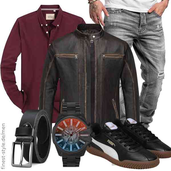 Top herren-Outfit im Finest-Trend-Style für ein selbstbewusstes Modegefühl mit tollen Produkten von ,J.VER,Amaci&Sons,DOOPAI,Diesel,PUMA