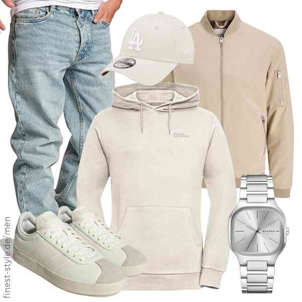 Top herren-Outfit im Finest-Trend-Style für ein selbstbewusstes Modegefühl mit tollen Produkten von JACK & JONES,Jack Wolfskin,Amaci&Sons,Skagen,New Era,adidas