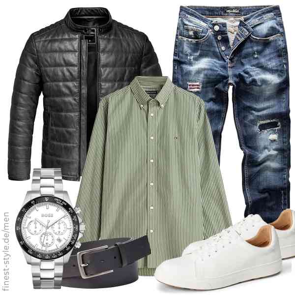 Top herren-Outfit im Finest-Trend-Style für ein selbstbewusstes Modegefühl mit tollen Produkten von Amaci&Sons,Tommy Hilfiger,REPUBLIX,BOSS,Calvin Klein,Amazon Essentials