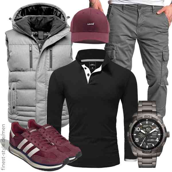 Top herren-Outfit im Finest-Trend-Style für ein selbstbewusstes Modegefühl mit tollen Produkten von Amaci&Sons,Amaci&Sons,Amaci&Sons,Fossil,Levi\'s,adidas