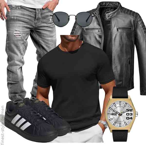 Top herren-Outfit im Finest-Trend-Style für ein selbstbewusstes Modegefühl mit tollen Produkten von ,COOFANDY,Amaci&Sons,Diesel,Kapten & Son,adidas