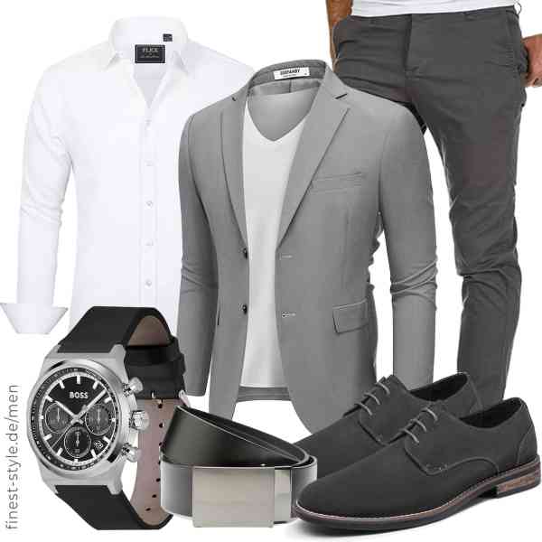 Top herren-Outfit im Finest-Trend-Style für ein selbstbewusstes Modegefühl mit tollen Produkten von ,J.VER,Amaci&Sons,BOSS,Riemen & Co,Bruno Marc