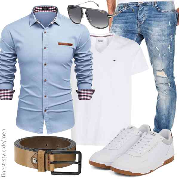 Top herren-Outfit im Finest-Trend-Style für ein selbstbewusstes Modegefühl mit tollen Produkten von ,Tommy Jeans,Amaci&Sons,Carrera,Pierre Cardin,Tommy Hilfiger