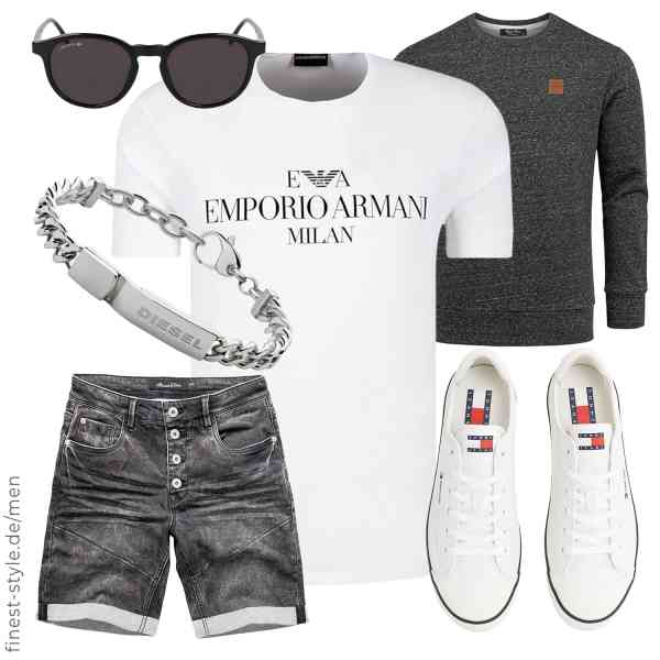 Top herren-Outfit im Finest-Trend-Style für ein selbstbewusstes Modegefühl mit tollen Produkten von ,Emporio Armani,Amaci&Sons,Diesel,Lacoste,Tommy Jeans