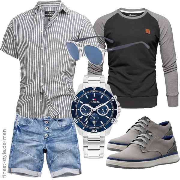 Top herren-Outfit im Finest-Trend-Style für ein selbstbewusstes Modegefühl mit tollen Produkten von Indicode,Amaci&Sons,Amaci&Sons,Tommy Hilfiger,Lacoste,Skechers